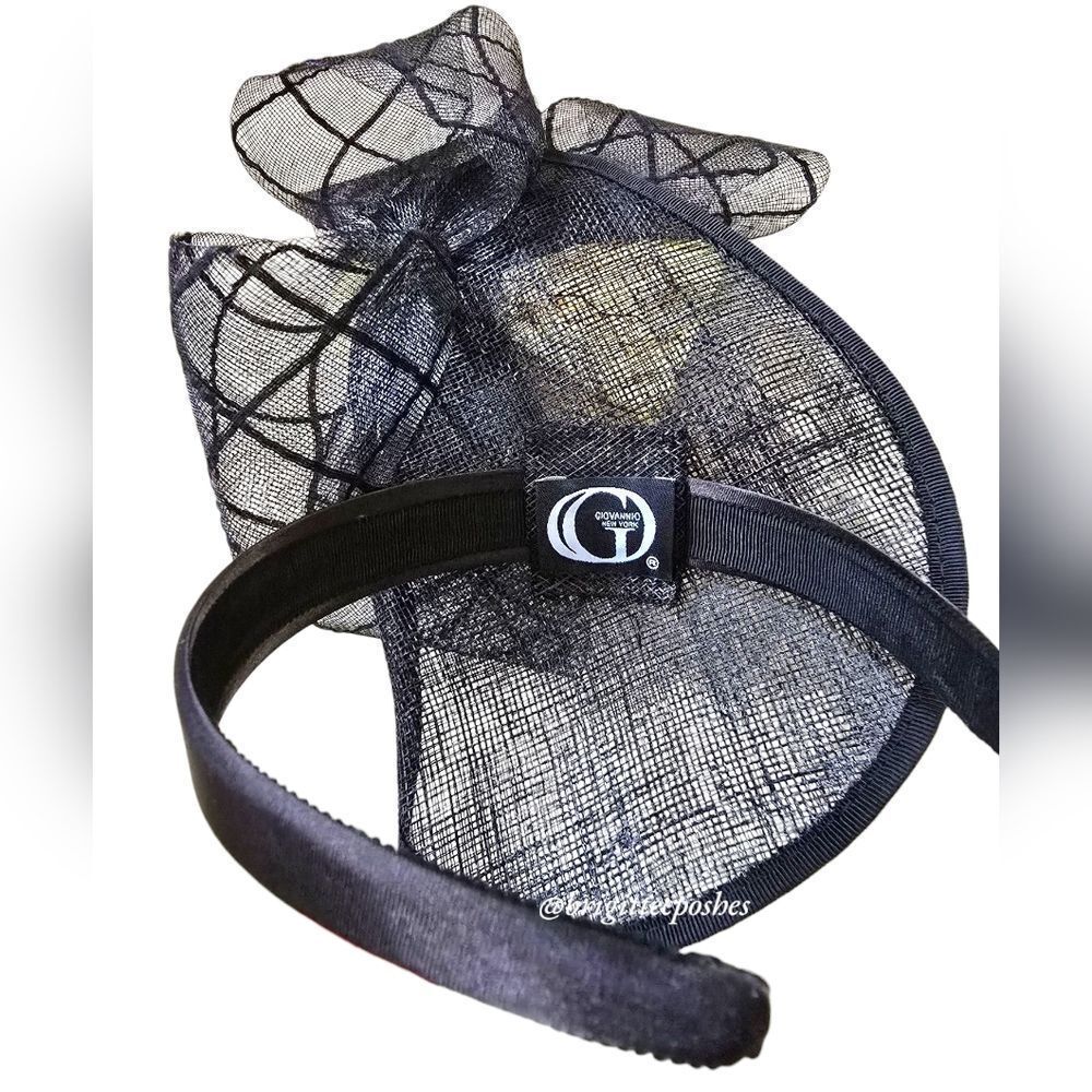 GIOVANNIO New York Black/Yellow Fascinator - Picture 12 of 12